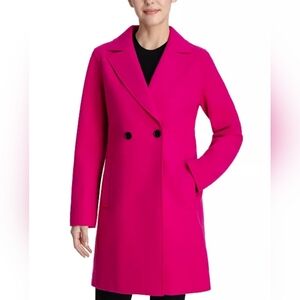 (NWOT) BCBGeneration- Women's Raw-Edge Double-Breasted Walker Coat (NWOT)
